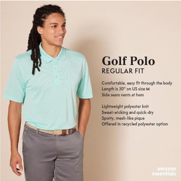 Amazon Essentials Men's Golf Polo Shirt for Comfort and Style