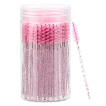 Disposable Mascara Wands Crystal Eyebrow Spoolies Pink
