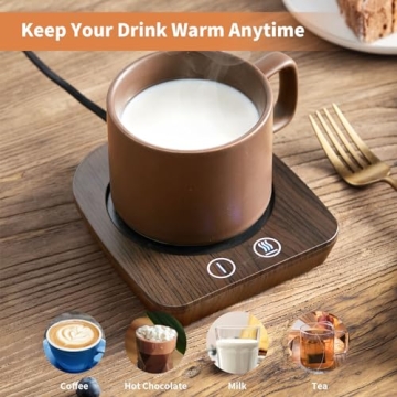 VOBAGA Coffee Warmer with 3 Temperature Settings for Desk