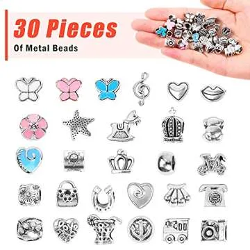 Flasoo Charm Bracelet Making Kit - 85PC Gift Set