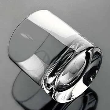 LUXU Crystal Whiskey Glasses, 13oz Heavy Base Old Fashioned Rocks Glasses - Lowball Bar Glasses for Bourbon, Scotch Whiskey, Cocktails, Cognac - Large Cocktail Tumblers Set of 2