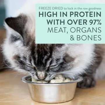 The New Zealand Natural Pet Food Co. Meow Freeze Dried Cat Food - Duck Recipe, High Protein Cat Treats, Meals & Toppers, Dry Cat Food, 1.76 oz