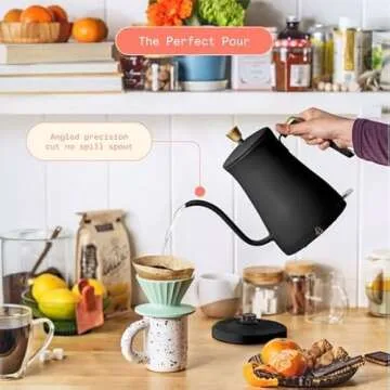 Generic Beautiful 1-Liter Electric Gooseneck Kettle 1200 W, Black Sesame by Drew Barrymore, (Black Sesame), 19279