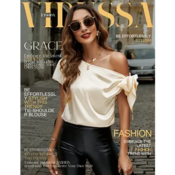 VIDUSSA Satin Blouse - Elegant Off Shoulder Design