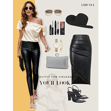 VIDUSSA Satin Blouse - Elegant Off Shoulder Design