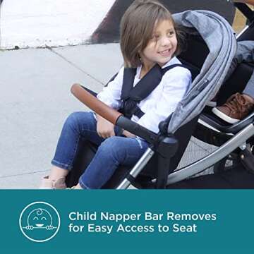 Contours Legacy Convertible Modular Baby & Toddler Stroller, Single to Double Design, Reversible Seating, Infant Car Seat Compatibility, Spacious Storage, Height Adjustable Handle - Graphite Gray