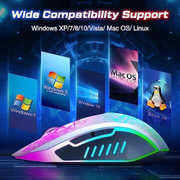 VersionTECH Wired Gaming Mouse with RGB Lights and Ergonomics