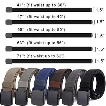 HOANAN Elastic Stretch Belts - Adjustable Nylon Tactical Belt