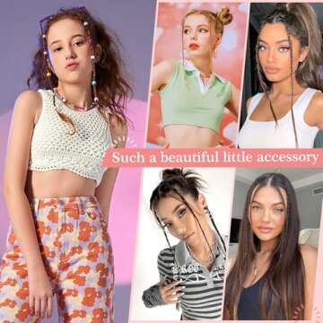 Flufymooz 4PC Braid in Hair Extension 14 Inch Clip in Braid Extensions for Women Synthetic Hairpieces for Daily Use Party Styling (Natural Black)