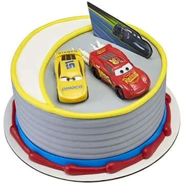 DecoPac Disney Cars 3 Cake Topper - Lightning McQueen & Cruz