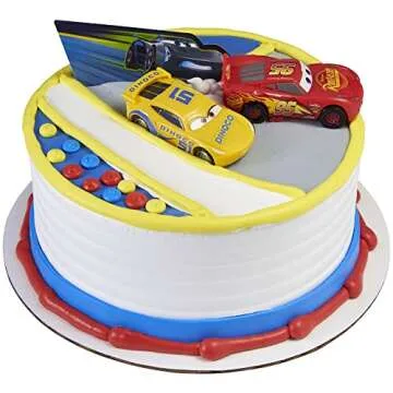 DecoPac Disney Cars 3 Cake Topper - Lightning McQueen & Cruz