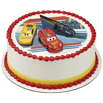 DecoPac Disney Cars 3 Cake Topper - Lightning McQueen & Cruz