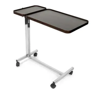 Vaunn Tilt Top Overbed Table, 1 Count (Pack of 1), Brown Matte