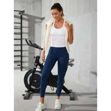 ATTRACO Womens Workout Cropped Tops Padded Bra Athletic Tank Top Fitness Running White XL