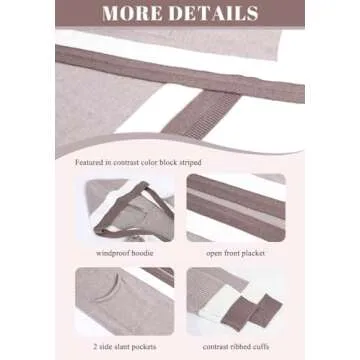 Chouyatou Hooded Color Block Cardigan for Women