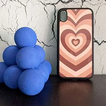 MOKENS Cute Brown Heart Phone Case for iPhone 11