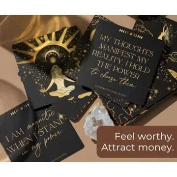 THE MINDFUL COLLECTIVE Positive Affirmation Cards for Women - 50 Daily Affirmations for Women. Motivational Mindfulness Cards, Inspirational Self Care Spiritual Gifts for Astrology, Zodiac