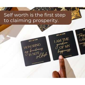 THE MINDFUL COLLECTIVE Positive Affirmation Cards for Women - 50 Daily Affirmations for Women. Motivational Mindfulness Cards, Inspirational Self Care Spiritual Gifts for Astrology, Zodiac