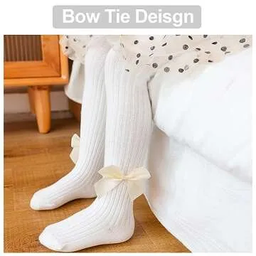 ACTLATI 2-8T Girls Tights Toddler Knit Cotton Leggings 3 Pairs of Baby Girl Stockings Girls Winter Pantyhose Pants