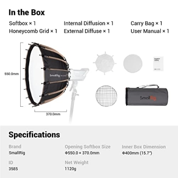 SmallRig Parabolic Softbox Easy Setup for Photographers