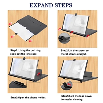 Kairry 12" Smartphone Magnifier for HD Viewing Experience