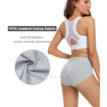 wirarpa High Waisted Cotton Underwear for Women 4 Pack