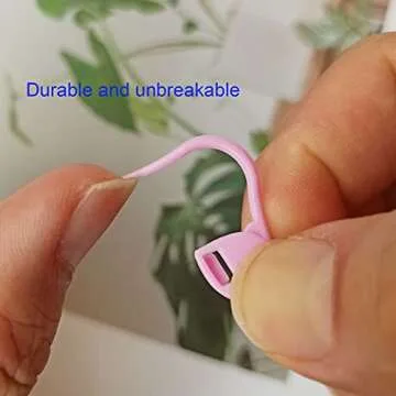 200 Colorful Stitch Markers and 9 Sewing Needles Set