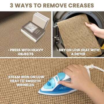 EARTHALL Woven Runner Rug 2x6 Ft Washable Runners for Hallways Cotton Non Slip Rubber Backed Kitchen Runner Braided Indoor Floor Carpet for Entryway, Hallway, Kitchen, Bedroom, Orange/Tan/Brown