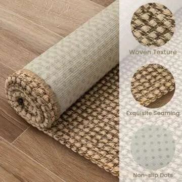 EARTHALL Woven Runner Rug 2x6 Ft Washable Runners for Hallways Cotton Non Slip Rubber Backed Kitchen Runner Braided Indoor Floor Carpet for Entryway, Hallway, Kitchen, Bedroom, Orange/Tan/Brown