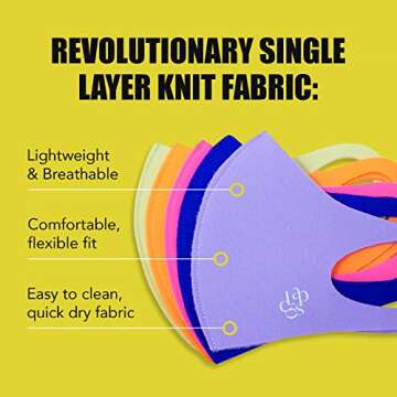 LAPCOS Kids Face Mask Set (5 Pack, Assorted Colors) Washable & Reusable Cute Face Mask for Boys and ...