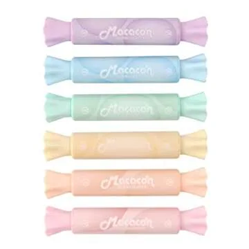 chosch Candy Shape Highlighters, Assorted colors,Chisel Tip,Water Based,Quick Dry& Write Smoothly 6 Macaron Colors (CANDY HIGHLIGHTER)