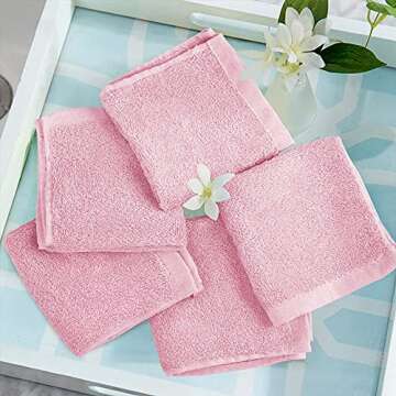 Yoofoss Luxury Washcloths Towel Set 10 Pack Baby Wash Cloth for Bathroom-Hotel-Spa-Kitchen Multi-Pur...