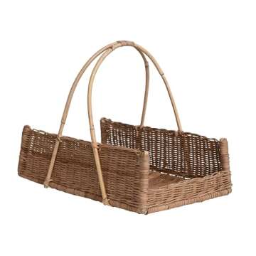 Creative Co-Op Decorative Rattan Hanging, Natural Basket