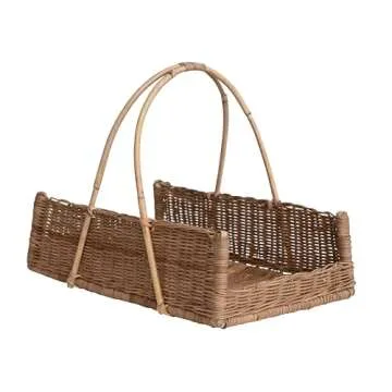 Creative Co-Op Decorative Rattan Hanging, Natural Basket