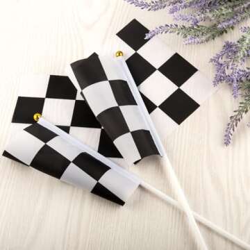 50 Checkered Flags for Racing Theme Parties and Events