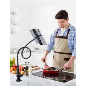 Tryone Gooseneck Tablet Holder for Easy Hands-Free Viewing