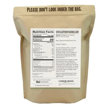 Anthony's Organic Gelatinized Maca Root Powder - 1 lb