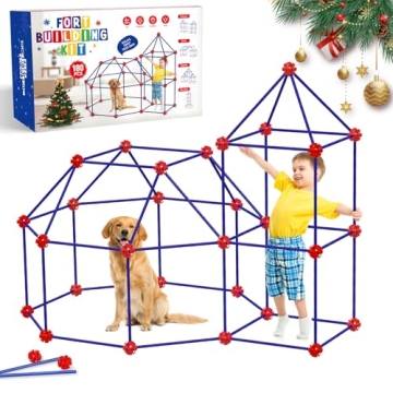 180Pcs Fort Building Kit Toy for Kids - Creative and Fun Indoor Outdoor Building