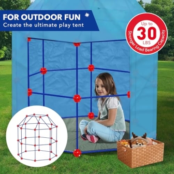 Creative 180Pcs Fort Building Kit for Kids Ages 4-12