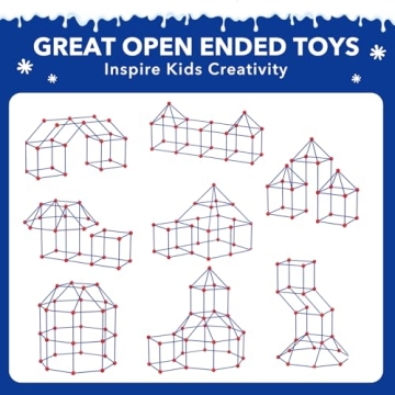 Creative 180Pcs Fort Building Kit for Kids Ages 4-12