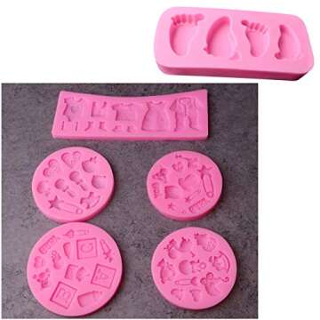 Cute Baby Silicone Fondant Cake Molds for All Baking Needs