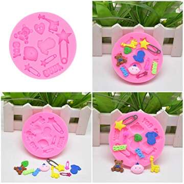 Cute Baby Silicone Fondant Cake Molds for All Baking Needs