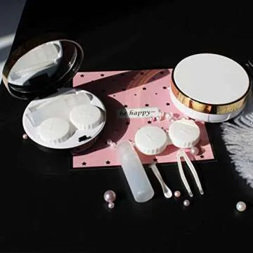 Fashion Eyecare 4-in-1 Contact Lens Case Kit - Travel Friendly