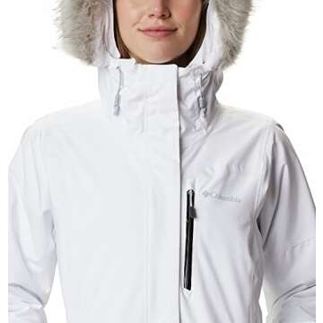 Columbia Women's Ava Alpine Insulated Jacket, White/Cirrus Grey, X-Large