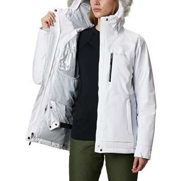 Columbia Women's Ava Alpine Insulated Jacket, White/Cirrus Grey, X-Large
