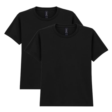 Gildan Youth Heavy Cotton T-Shirt - 2-Pack in Black, X-Small