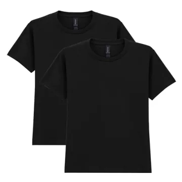 Gildan Youth Heavy Cotton T-Shirt - 2-Pack in Black, X-Small