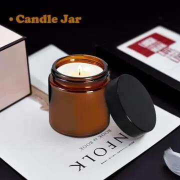 Roemey 4oz Amber Glass Jars | Set of 12 Elegant Containers