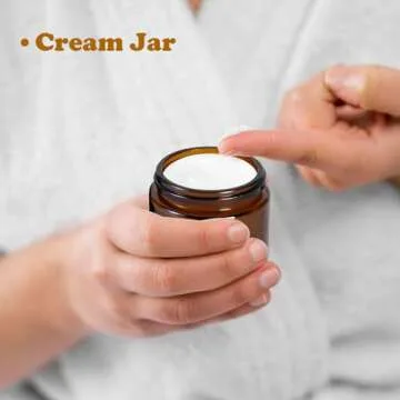 Roemey 4oz Amber Glass Jars | Set of 12 Elegant Containers