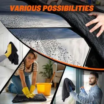 SMINDER 2-Pack 1200 GSM Car Drying Towels – Microfiber Towels for Cars (36" x 24"), Ultra-Absorbent, Streak-Free, Scratch-Free, No Water Spots, Double-Twist Pile & Edgeless Design